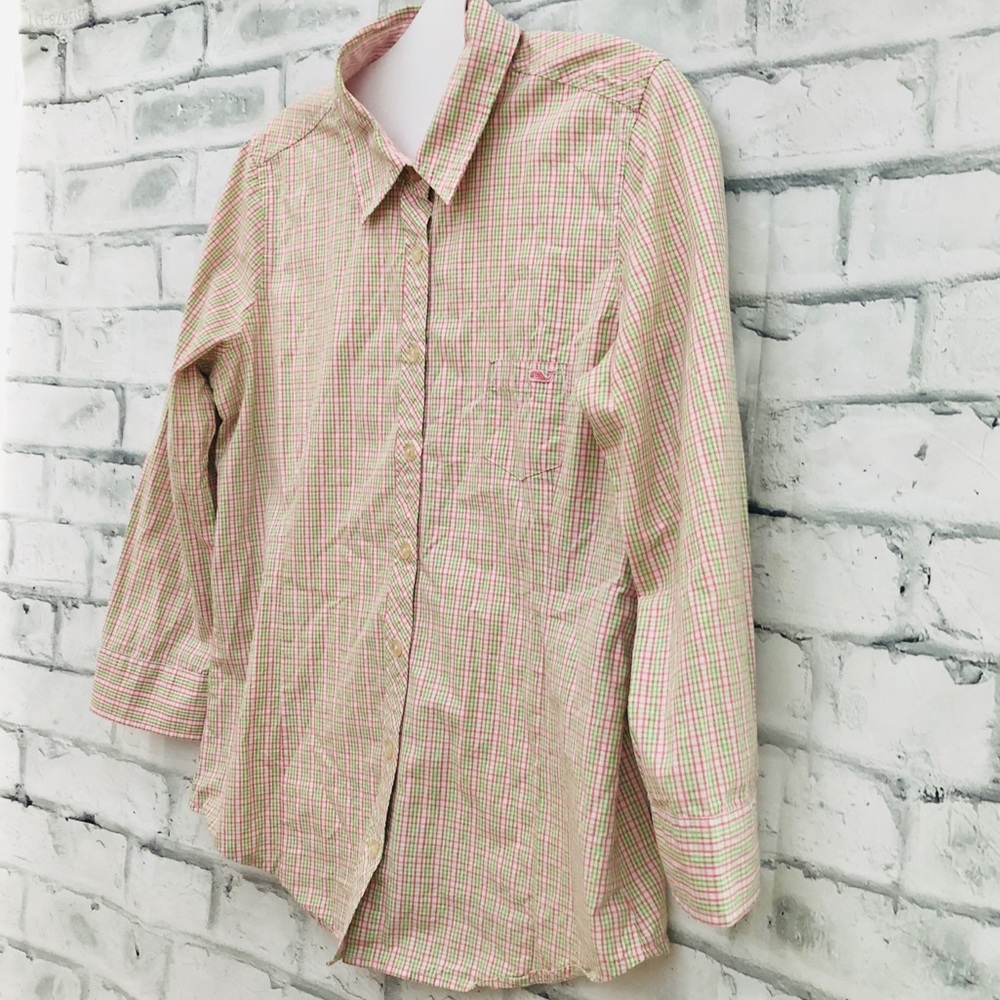 Vineyard Vines Button Down Shirt 3/4 Sleeves Women - Picture 3 of 8